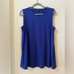 Eileen Fisher Royal Blue Sleeveless Flowy Top Size M